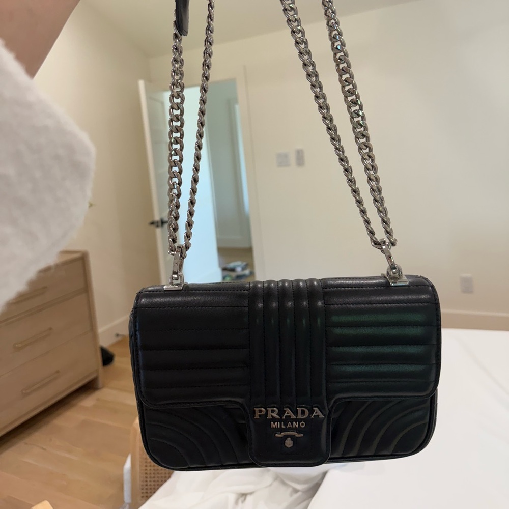 Prada Black Quilted Leather Shoulder Bag